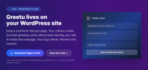 Greetu now offers WordPress integration with a business greeting card plugin.